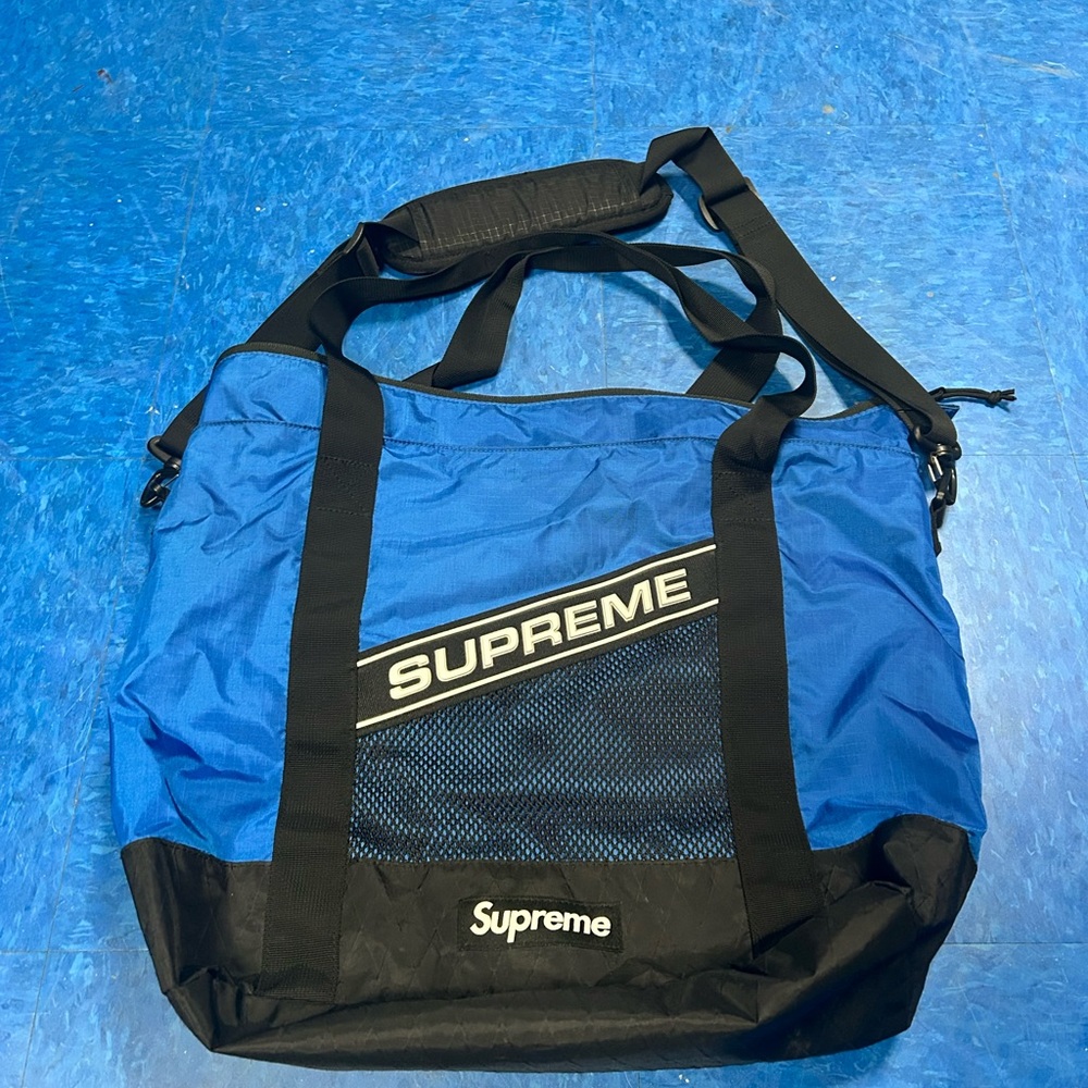 FW23 Supreme Blue Nylon Tote Bag